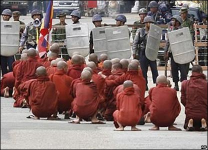 the crackdown in burma has begun
